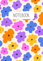 Colorful cover page templates for print products, stationery, notebooks, workbooks, diaries, brochures, planners. Vector illustrations, layout background composition designs