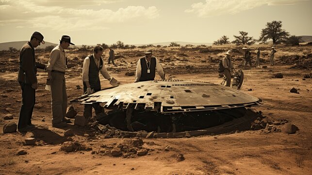Encounter in the third phase with a UFO. Generative AI