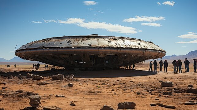Encounter in the third phase with a UFO. Generative AI