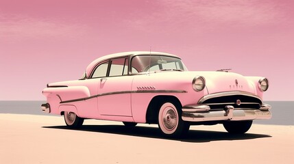 Obraz na płótnie Canvas Pink Car Background