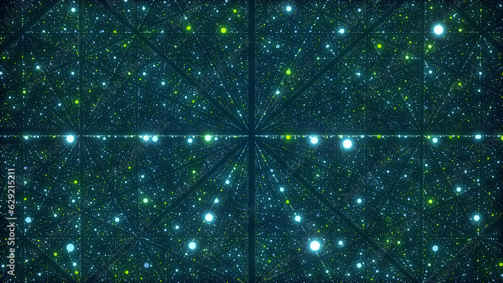 Aufkleber universe abstract illustration. infinite space background. futuristic stardust. 3d rendering.