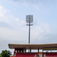 Cricket stadium flood lights poles at Delhi, India, Cricket Stadium Lights