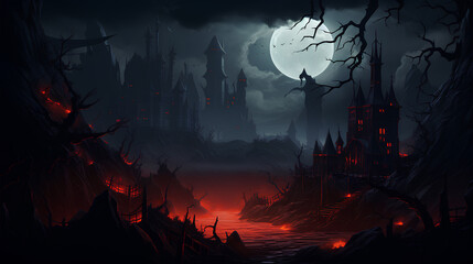 spooky halloween dark background