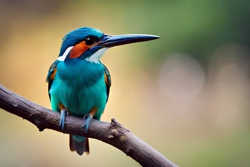 kingfisher on branch generated by AI