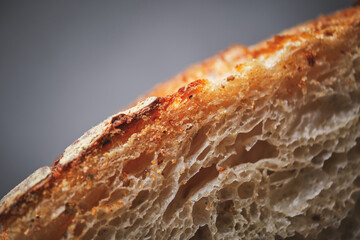 Fototapeta premium Organic sourdough bread crumb with whole wheat flour