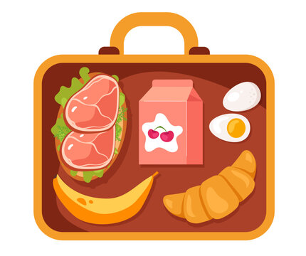 recommend clip art: Lunch box school lunchbox nutrition tray abstract concept. Vector graphic design illustration
                    