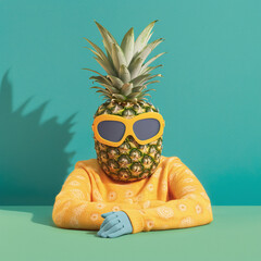 A pineapple instead of a head 