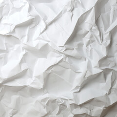Paper which is crumpled white background screen