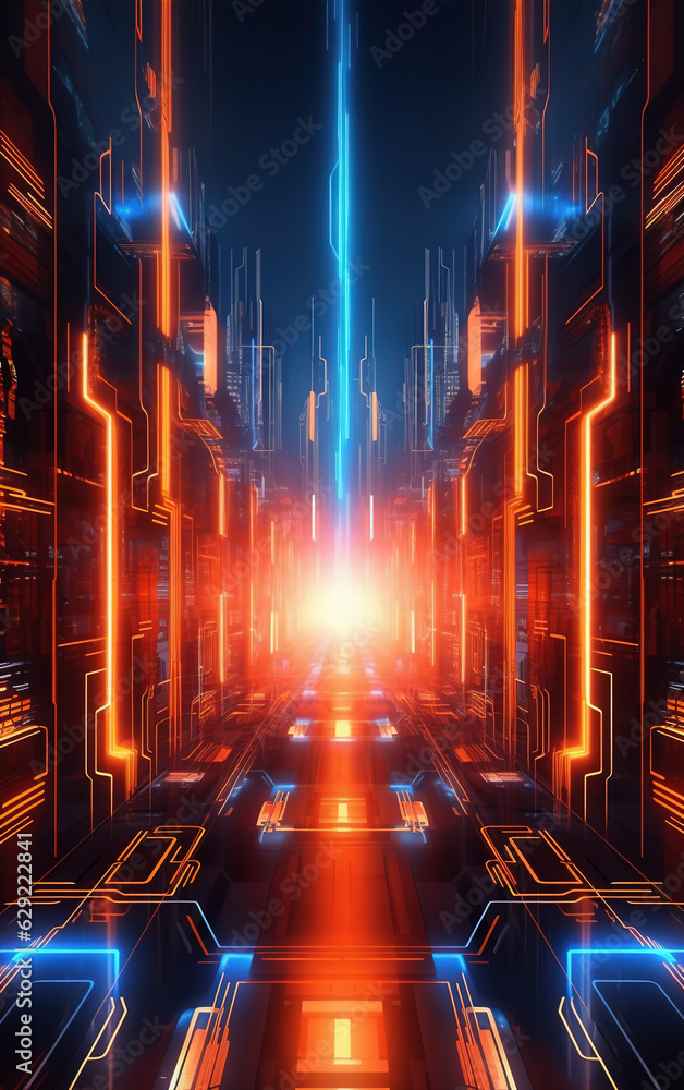 Aufkleber abstract colorful light background,created with generative ai tecnology.