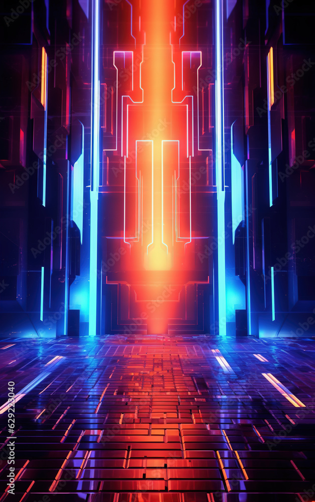 Poster abstract colorful light background,created with generative ai tecnology.