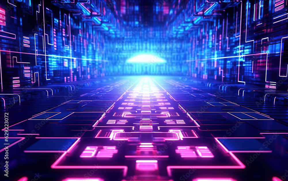 Poster abstract colorful light background,created with generative ai tecnology.
