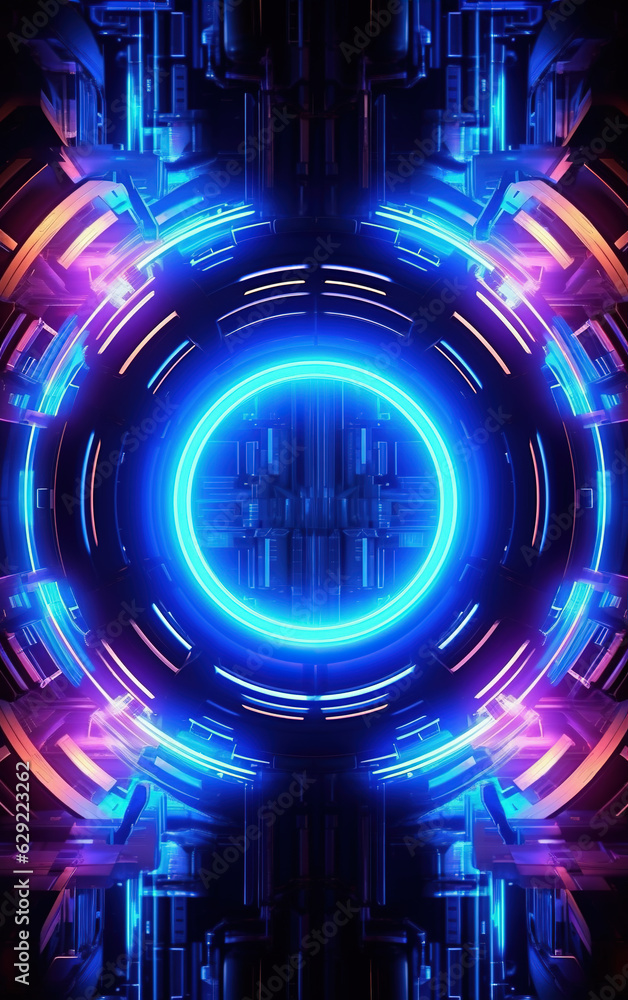 Poster abstract colorful light background,created with generative ai tecnology.