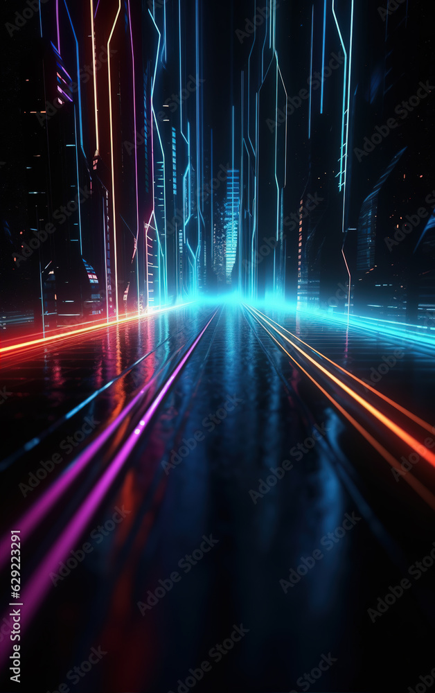 Aufkleber abstract colorful light background,created with generative ai tecnology.