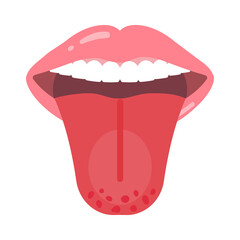 口内炎のある舌