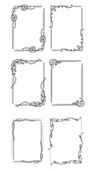 Square frames border vector elements. Border effective fram line design.