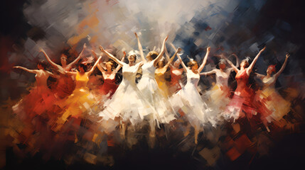 pixelated impressionism ballet Generative AI