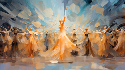 pixelated impressionism ballet Generative AI