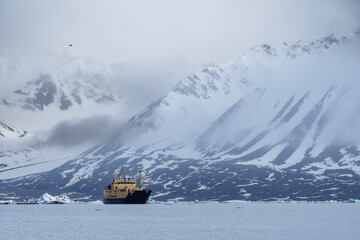 Ship in Svalbard