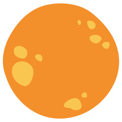 Sun Single 1 cute on a white background, vector illustration.