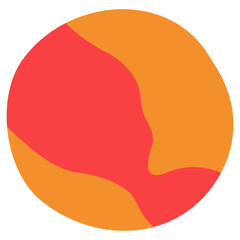 Mars Single 1 cute on a white background, vector illustration.