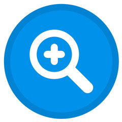 Zoom find icon symbol image vector. Illustration of the search lens design image