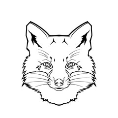 hand painted fox head 