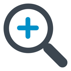 Zoom find icon symbol image vector. Illustration of the search lens design image