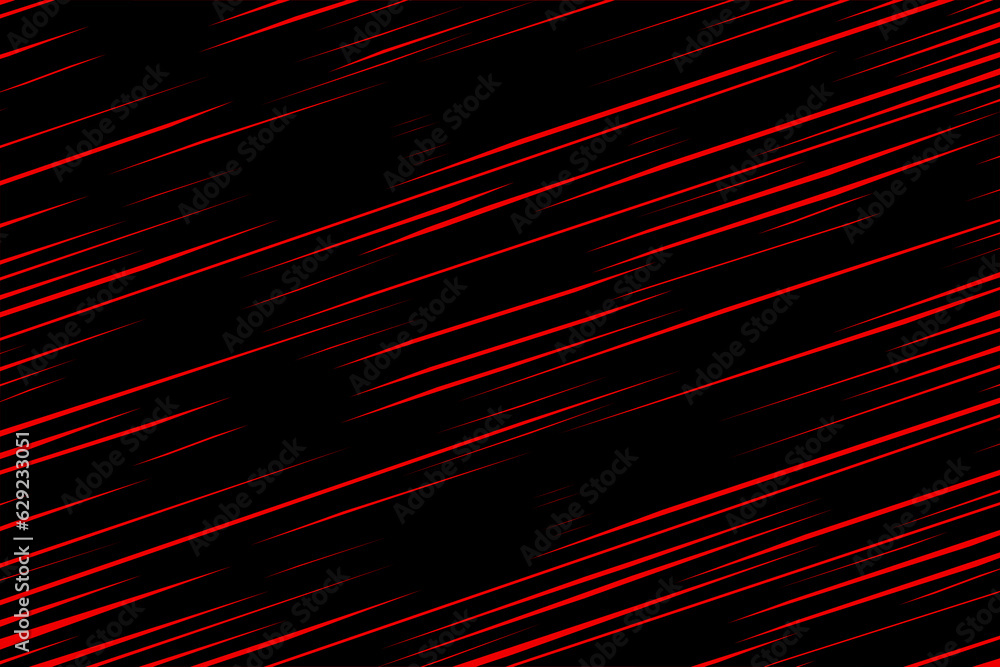 Poster Red black diagonal hand draw stripe line background - stock vector