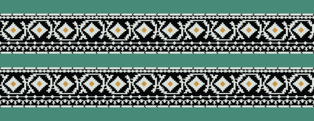 Jamdani saree border vector pattern design. Bangladesh and Indian original traditional saree design patterns.