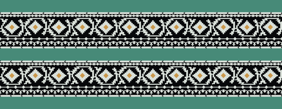 Jamdani saree border vector pattern design. Bangladesh and Indian original traditional saree design patterns.