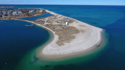 Edgartown Lighthouse Aerial at Martha's Vineyard