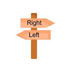 logo sign left and right, icon sign