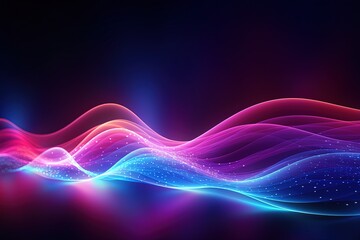 abstract futuristic background with pink blue glowing neon moving high speed wave lines and bokeh lights. Data transfer concept Fantastic wallpaper