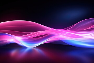Naklejka premium abstract futuristic background with pink blue glowing neon moving high speed wave lines and bokeh lights. Data transfer concept Fantastic wallpaper