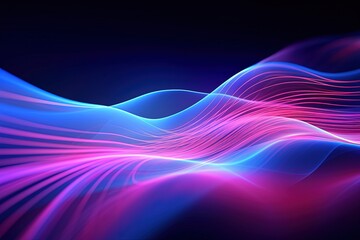abstract futuristic background with pink blue glowing neon moving high speed wave lines and bokeh lights. Data transfer concept Fantastic wallpaper