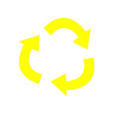 Refresh or reload button isolated rotating arrows in a circle. Vector loading sign, restart emblem on a computer display.