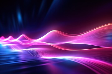 abstract futuristic background with pink blue glowing neon moving high speed wave lines and bokeh lights. Data transfer concept Fantastic wallpaper