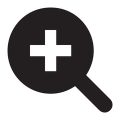 Zoom find icon symbol image vector. Illustration of the search lens design image