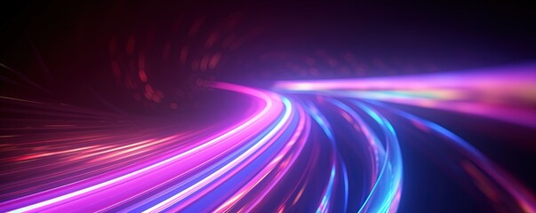abstract futuristic background with pink blue glowing neon moving high speed wave lines and bokeh lights. Data transfer concept Fantastic wallpaper