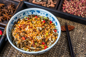 Yibin cuisine in Sichuan, China - Yibin fried noodles