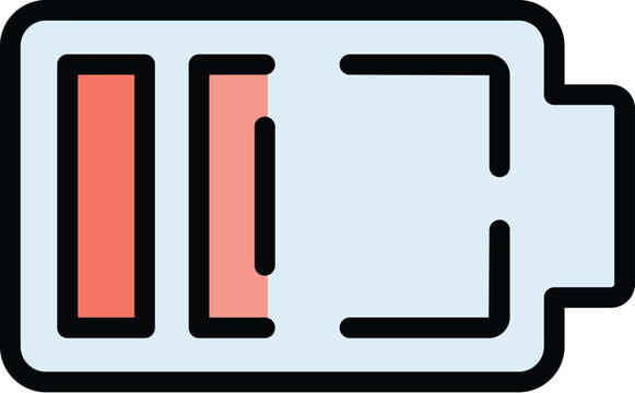 recommend clip art: Low man energy icon outline vector. Panic attack. Mental fear color flat