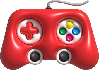 3d icon joystick gamepad game console or game controller Computer game. minimalist cartoon style