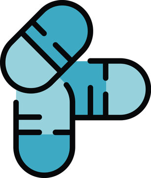 recommend clip art: Stress capsule icon outline vector. Panic attack. Mental fear color flat