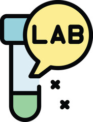 Laboratory research icon outline vector. Medical lab. Scientific experiment color flat