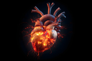 Transparent heart showcase wallpaper, Red glass human heart, heart transparent background, aesthetic human heart,