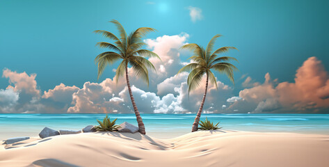 Fototapeta na wymiar a design for a beach with beautiful sand hd wallpaper .Generative Ai content 