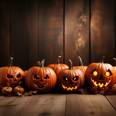 Halloween illustration pumpkins