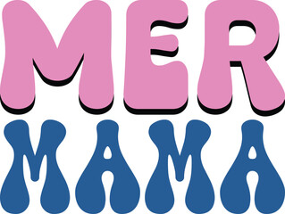 Mermaid  retro svg design