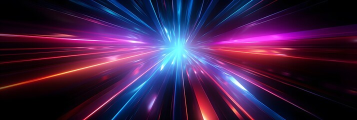 Abstract gradient background with bright lines and flares