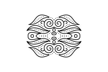 Beautiful black and white flower leaf art pattern of indonesian culture traditional batik texture 